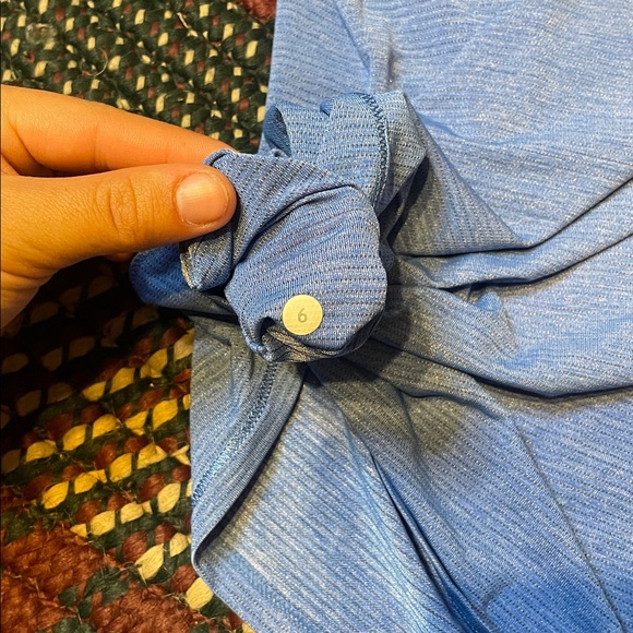 Lululemon 6 Run: Wild Short Sleeve Tech Porcelain Blue Reflective Ruffles - Picture 5 of 6